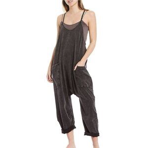 Free People Movement Hot Shot Ones Piece Jumpsuit Charcoal Gray Women’s Size XS